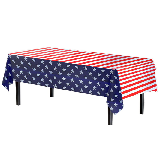 American Flag plastic Table cover