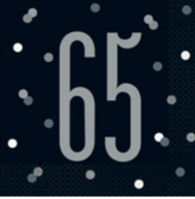 65th Birthday Luncheon Napkin