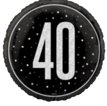 40th Birthday Round Foil Balloon