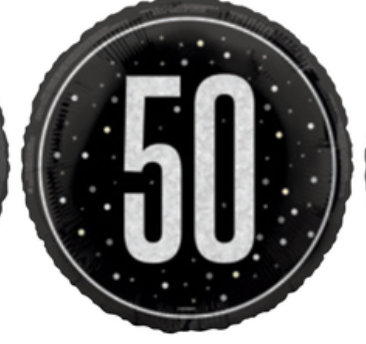 50th Birthday Round Foil Balloon