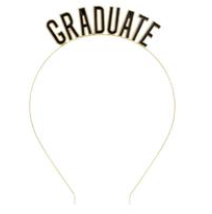 Graduate gold and black headband