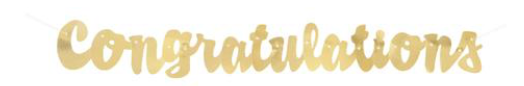 Golden congratulations Banner