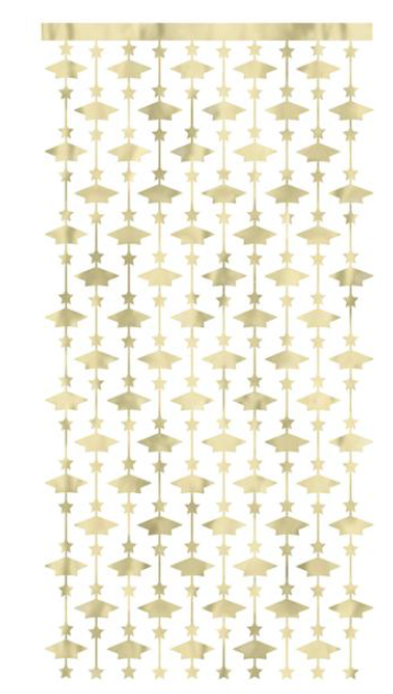 Grad Party Gold Foil Backdrop