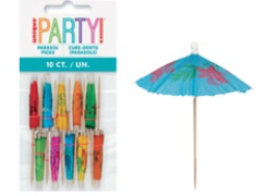 10ct Paper Parasol Pick