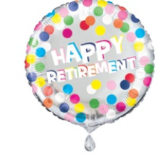 18" Round Happy Retirement  Foil Balloon