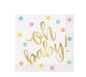 Oh Baby Baby Shower Luncheon Napkins