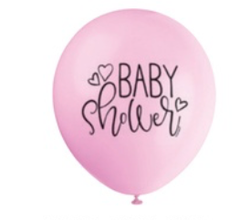 Pink Baby Shower Latex Balloon