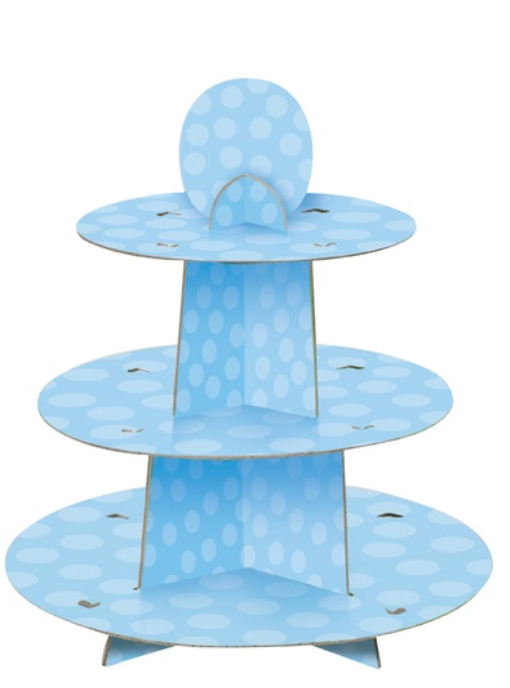 Blue cupcake stand
