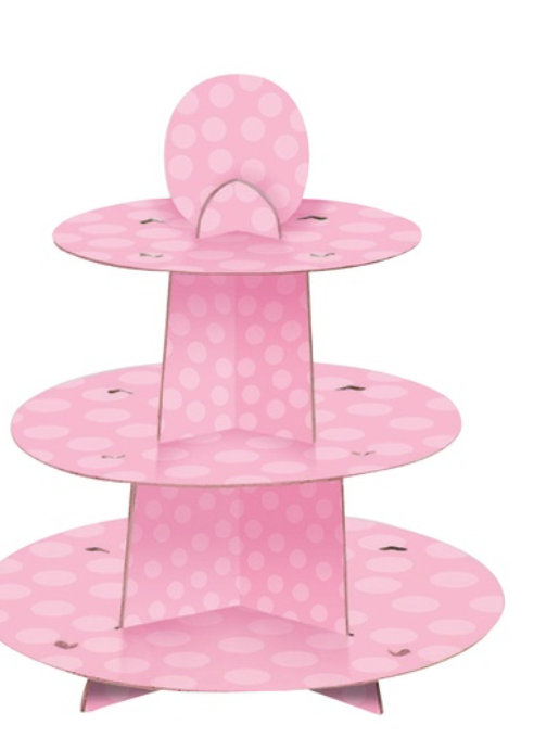 Pink cupcake stand