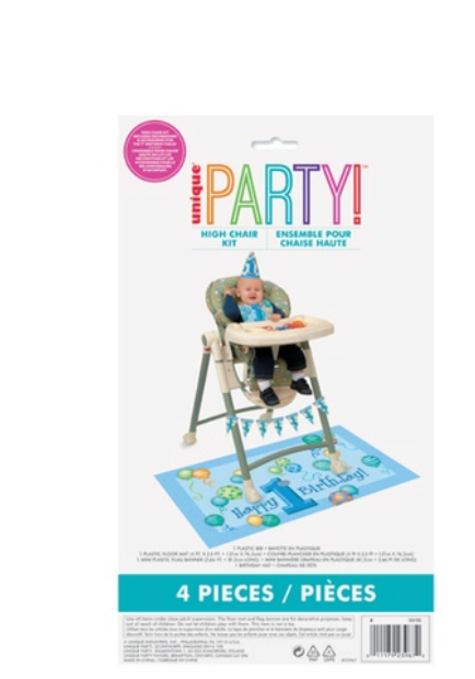 Blue 1st Birthday Decoration  Set