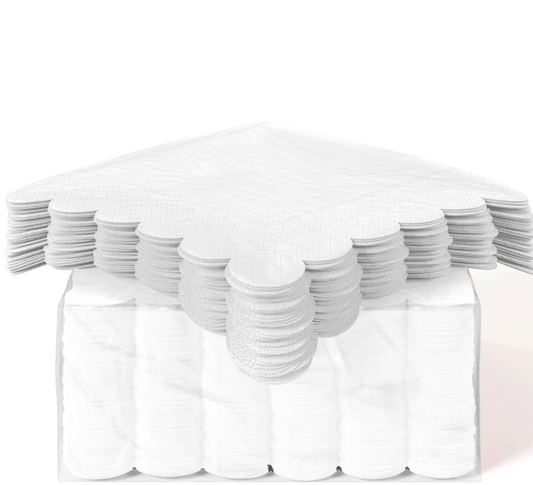 White Scallop Napkins