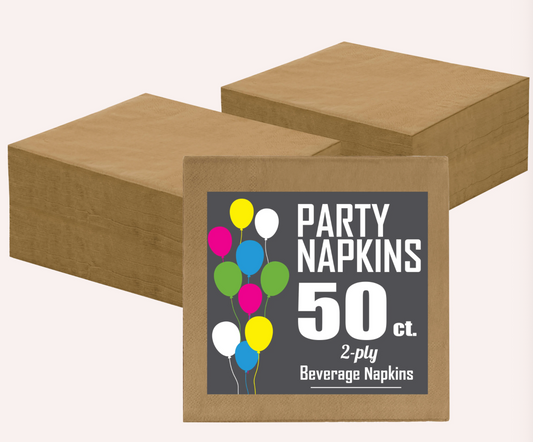 Gold Beverage Napkins