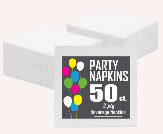 White Beverage Napkins