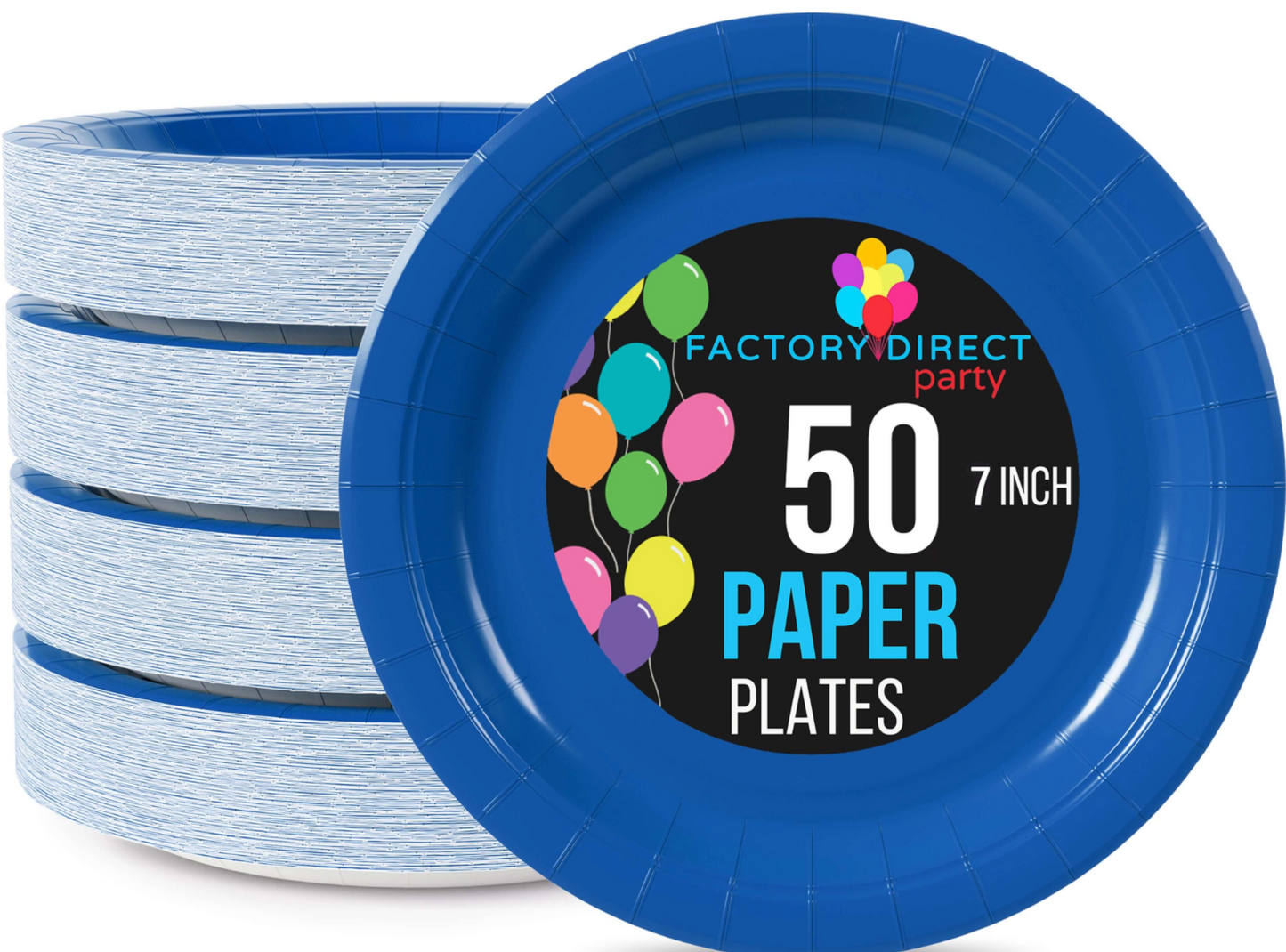 7" Dark Blue Paper Plate