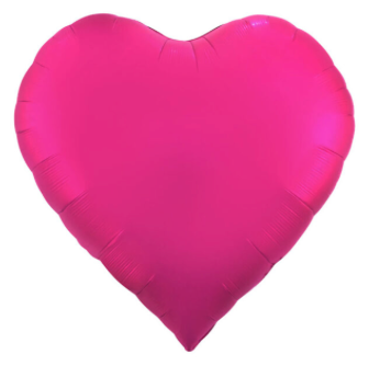 Hot Pink Heart Foil Balloon