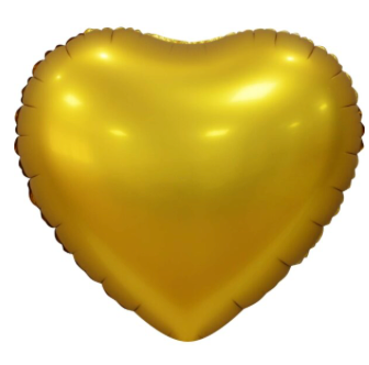 Gold Heart Foil Balloon