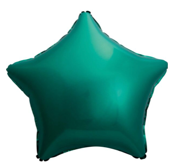 Matte Green Star Foil Balloon
