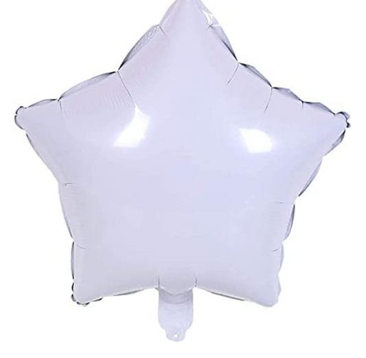 White Foil Star Foil Balloon