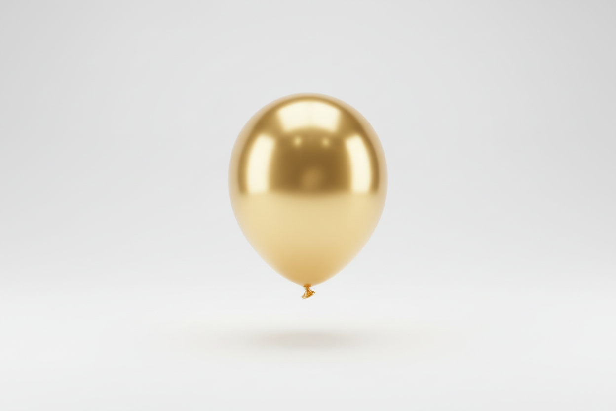 12"Gold Latex Helium Balloon for Pickup