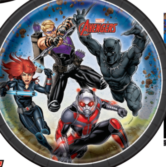 The Avengers 7" paper plate