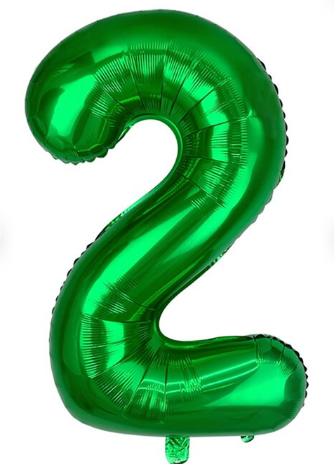 32" Number 2 Foil Balloon