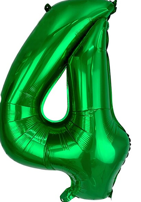 32" Number 4 Foil Balloon