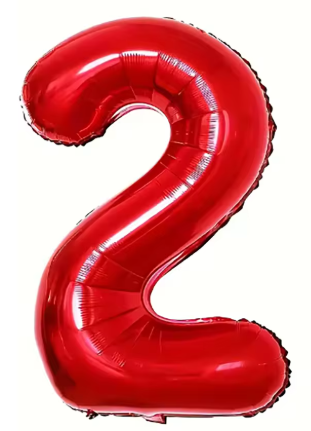 32" Number 2 Foil Balloon