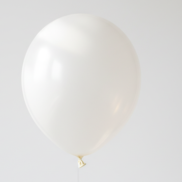 White 12" Latex Balloon Helium for pickup
