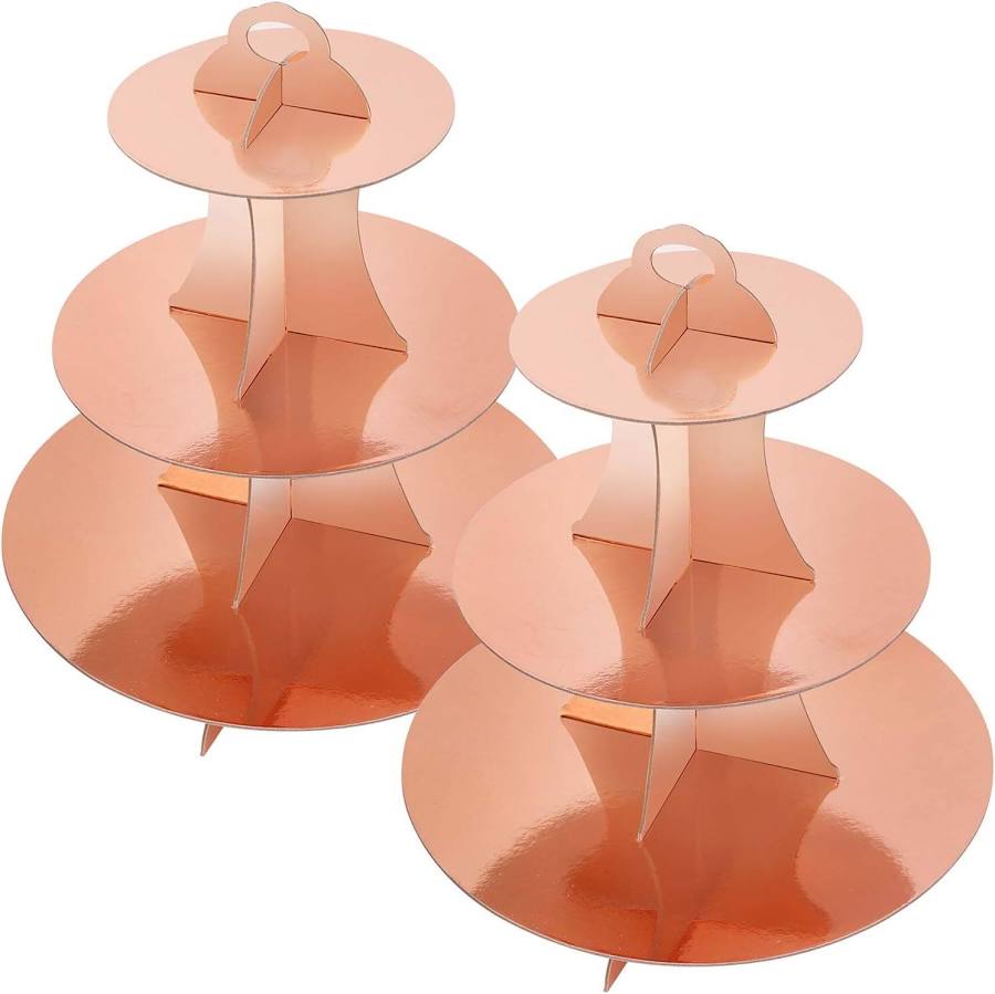 3 Tier Cupcake Stand, Rose Gold